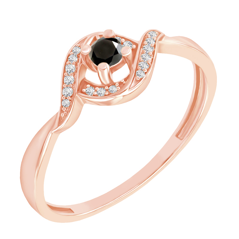 Prsten s černým diamantem 75403