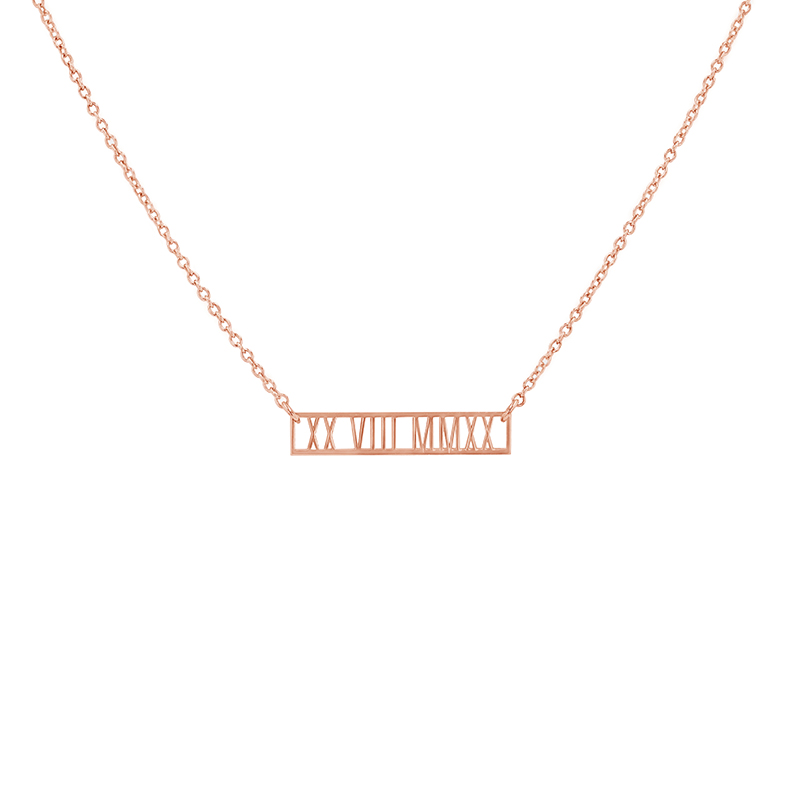 Zlatý náhrdelník s římským datem dle vašeho výběru Marcus 78303