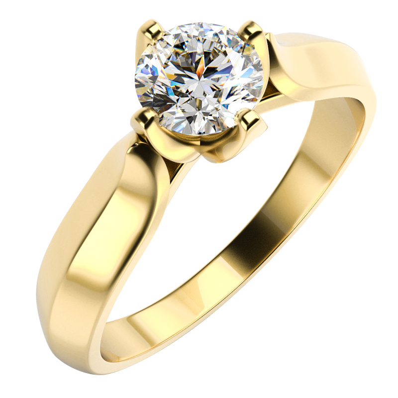 Diamantový zlatý prsten Sayes