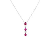 Elegantní náhrdelník s diamanty a rubíny Muriel