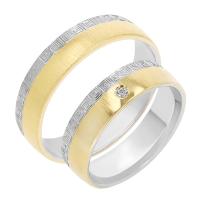 Snubní prsteny ze zlata s diamantem Jannike