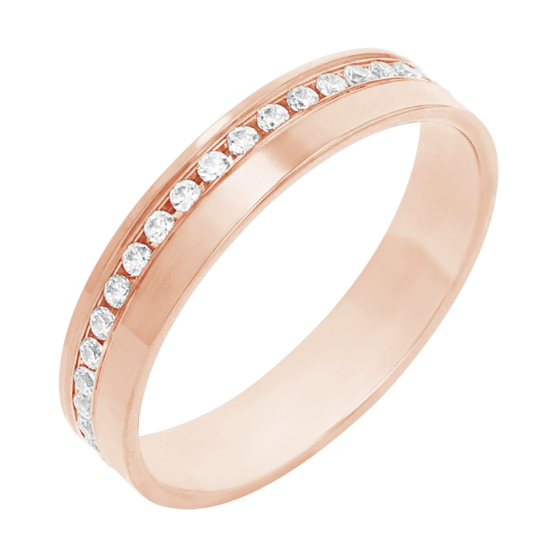 Dámský snubní prsten z růžového zlata 80353