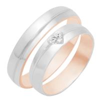 Romantické snubní prsteny ze zlata s diamanty Rexie