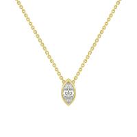 Zlatý náhrdelník s 0.25ct GIA certifikovaným marquise diamantem Rabba