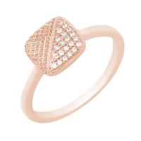 Atypický prsten s třpytivými diamanty Lisbeth