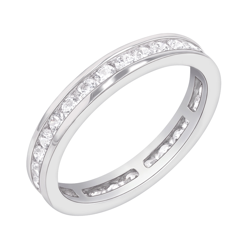 Diamantový eternity prsten z bílého zlata 89653