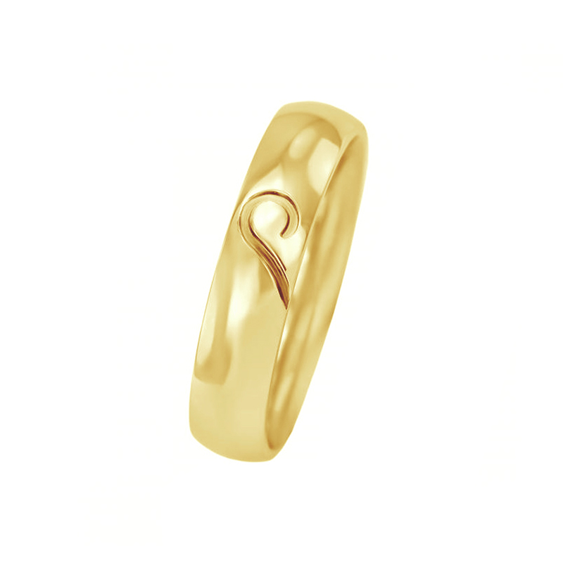 Snubní prsteny ze zlata s motivem srdce s diamantem Alnea 96053