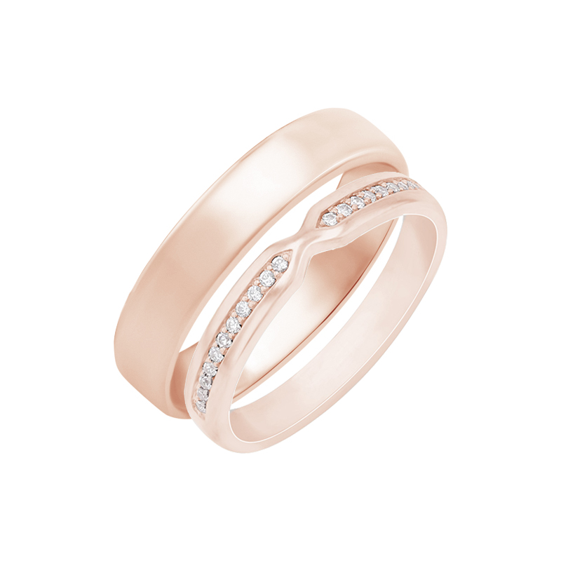 Dámský eternity prsten a komfortní pánský snubní prsten Asne