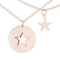 Set stříbrných náhrdelníků ve tvaru hvězdy pro dva Pixie