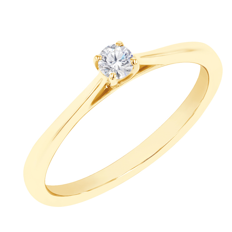 Zlatý prsten s výběrem karátové váhy lab-grown diamantu Emilija 99923