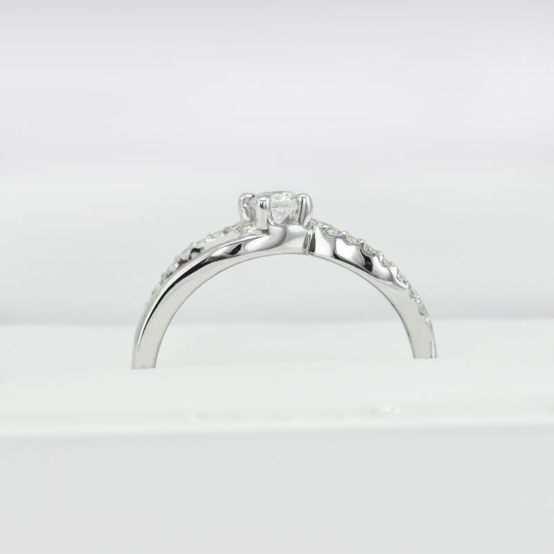 Zásnubní prsten s moissanitem a lab-grown diamanty Wemy 100514