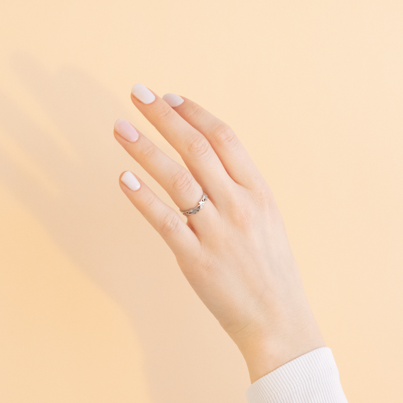 Prsten ve tvaru lístečků s lab-grown diamanty Seir 101534