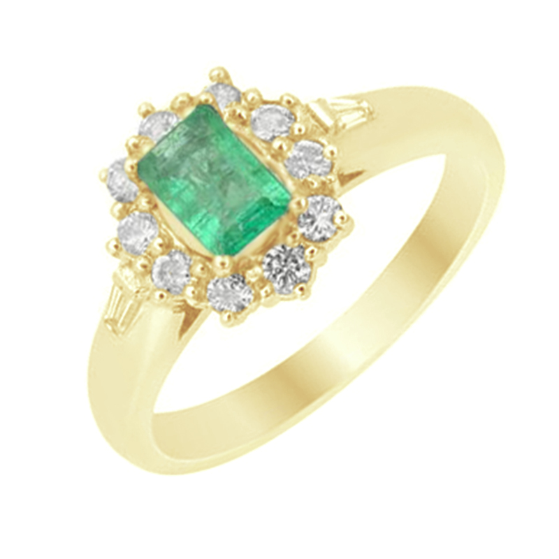 Prsten se smaragdem a diamanty Firaki 104524