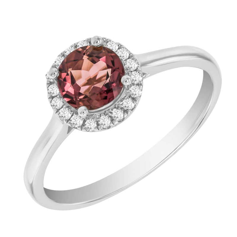 Zlatý zásnubní prsten s turmalínem a diamanty Marlene 104814