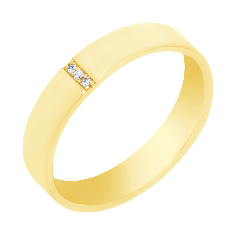 Zlaté snubní prsteny s diamanty Pyar 105524