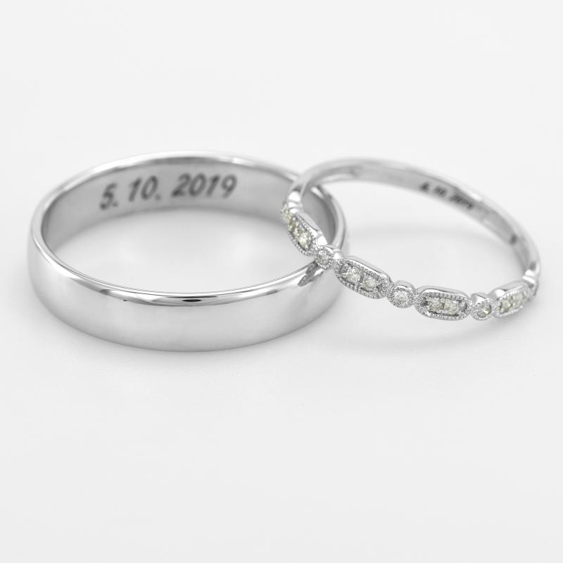 Vintage prsten s lab-grown diamanty a komfortní prsten Liam 105804
