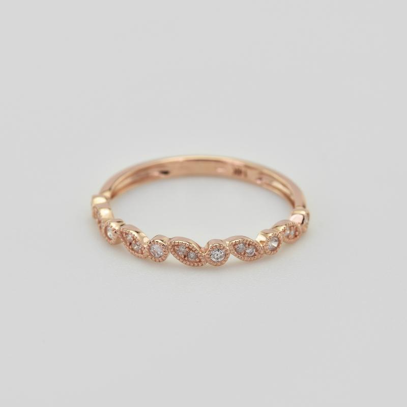 Vintage prsten s lab-grown diamanty a komfortní snubní prsten Sango 105824