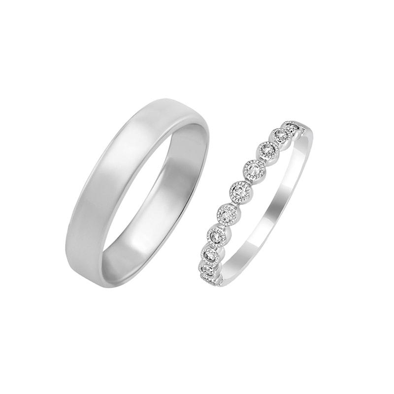Vintage prsten s lab-grown diamanty a komfortní prsten Danel 105884