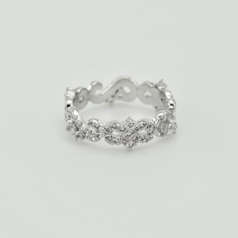 Vintage prsten s lab-grown diamanty a pánský plochý prsten Chaya 105944