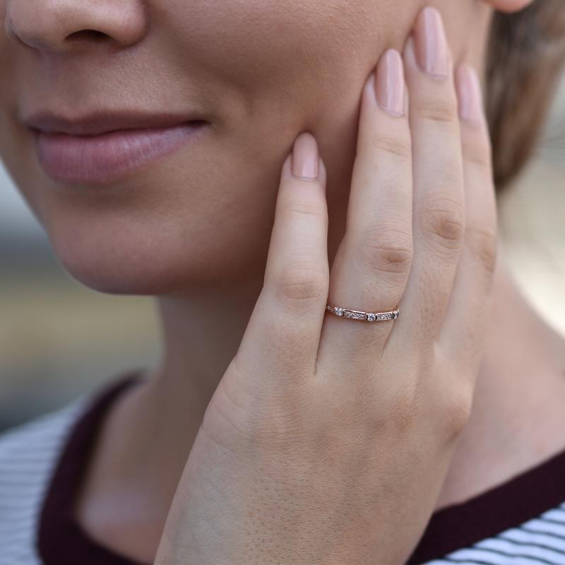 Vintage prsten s lab-grown diamanty a pánský komfortní prsten Salome 105954