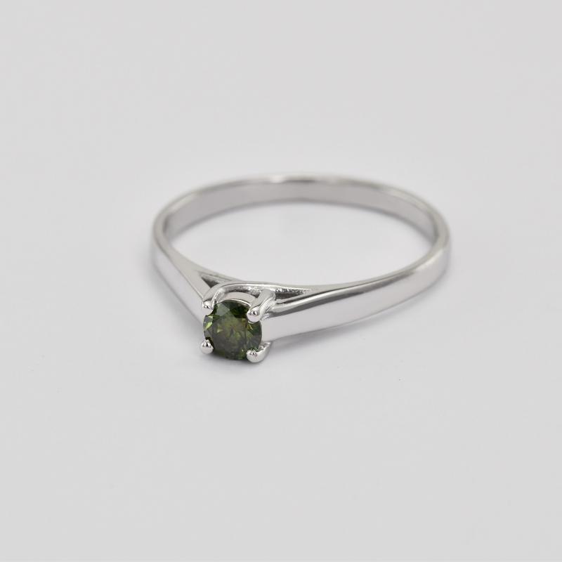 Prsten se zeleným diamantem Wanky 10634