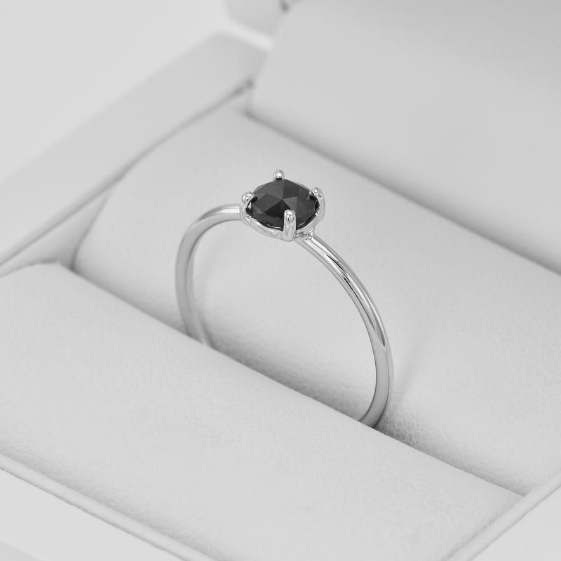 Zásnubní prsten s černým diamantem Paolo 110174