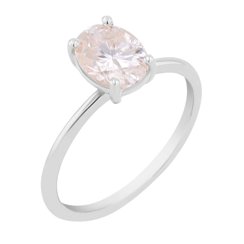 Elegantní zásnubní prsten s moissanitem Frost 110234