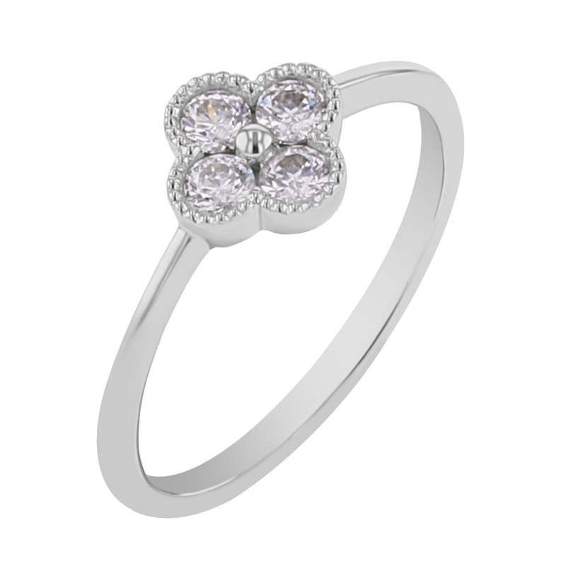 Prsten s diamanty ve tvaru květiny Simra
