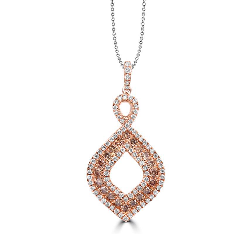 Elegantní zlatý náhrdelník plný diamantů Padmani