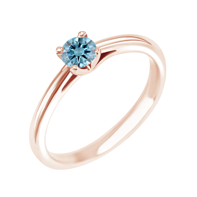 Zásnubní prsten s certifikovaným fancy blue lab-grown diamantem Katya 113704