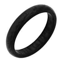 Půlkulatý snubní karbonový prsten Riem