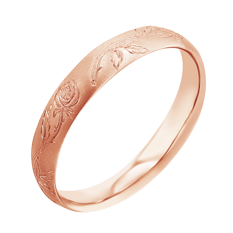 Snubní prsteny s ruční rytinou růží Danni 116944