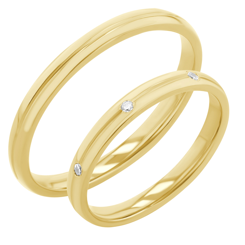 Eppi Zlaté snubní prsteny s diamanty Lavori RW45569