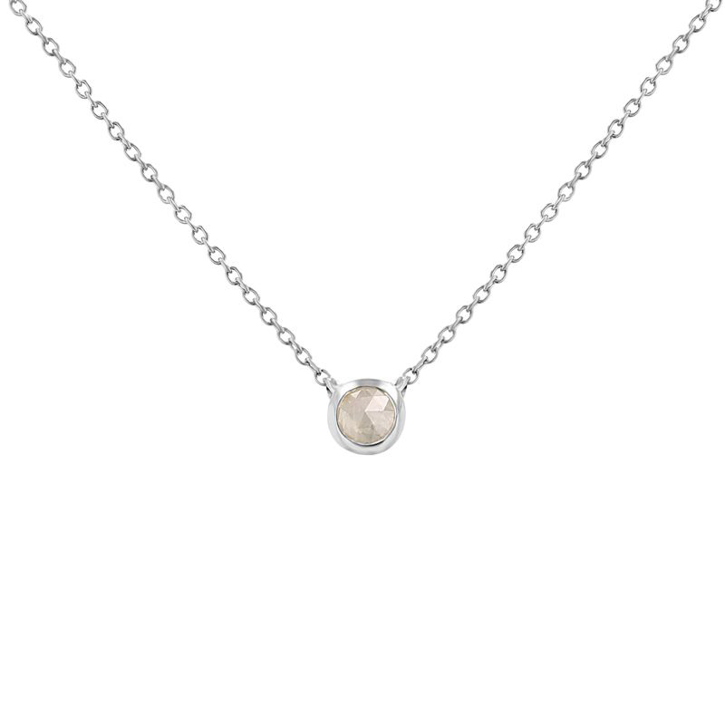 Minimalistický náhrdelník se salt and pepper diamantem Glosie 118494