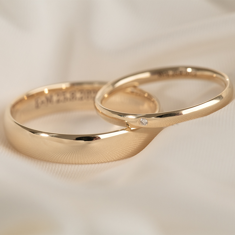 Zlaté snubní prsteny s diamantem Stanista 120184