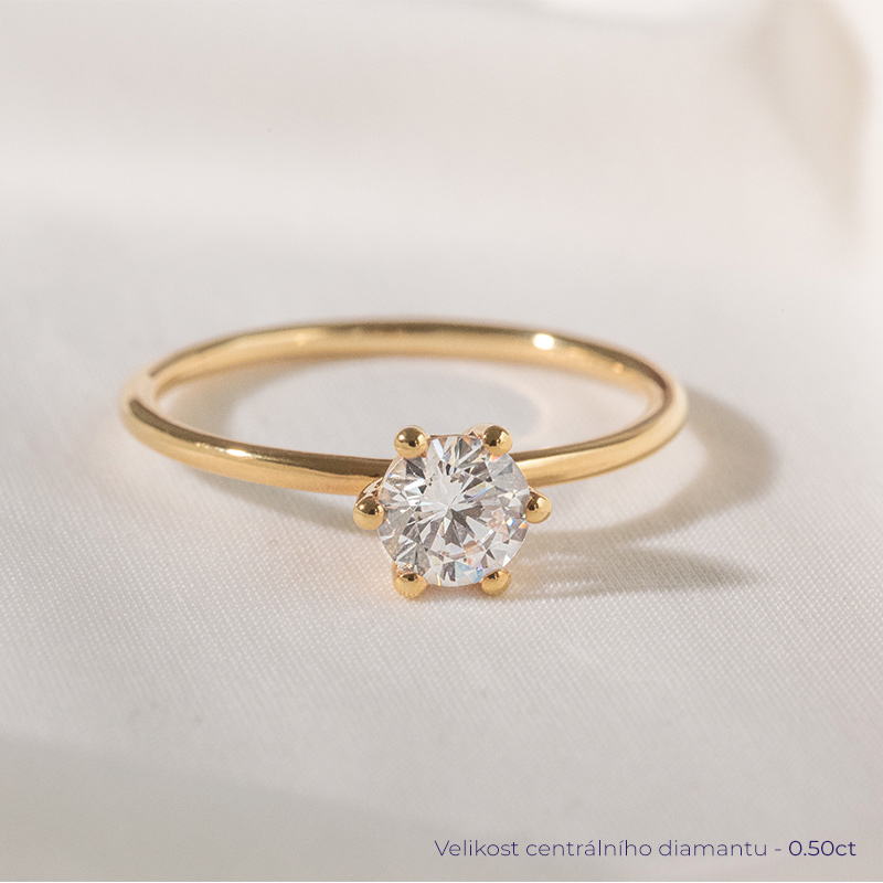 Zásnubní prsten s lab-grown diamantem Birdie 120664