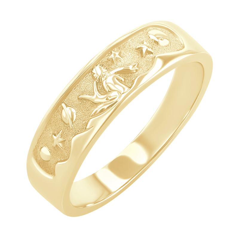 Ručně ryté snubní prsteny Malý princ 122804