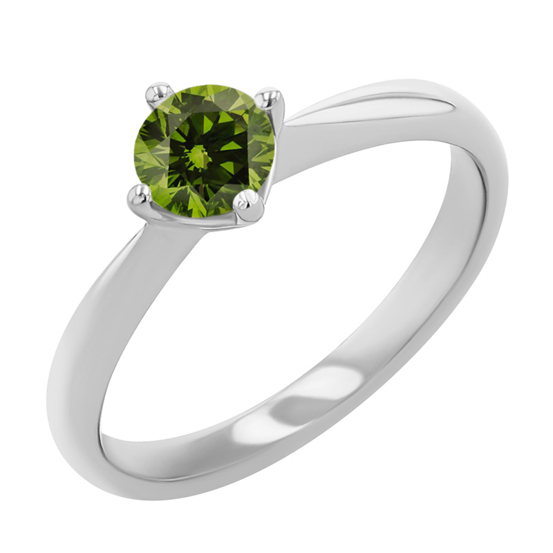 Zásnubní prsten se zeleným diamantem Mahiya 125024