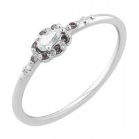 Prsten s moissanitem a salt and pepper diamanty Kaylyn