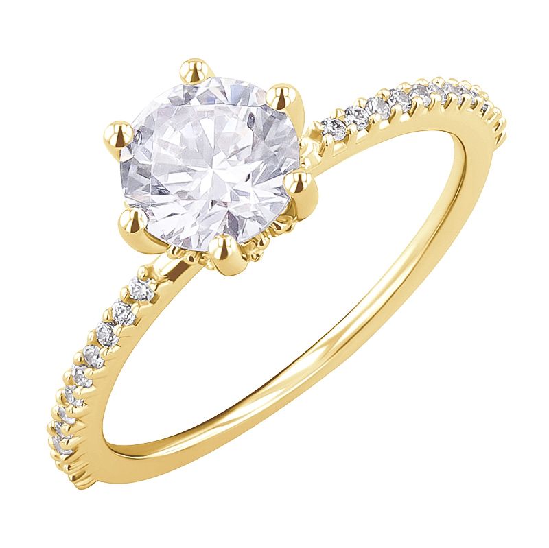 Zdobený zásnubní prsten s diamanty Narina 127574