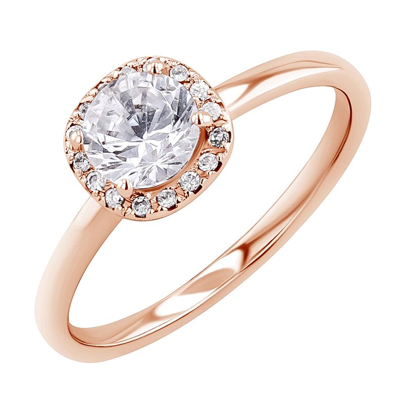 Halo zásnubní prsten s diamanty Zulie