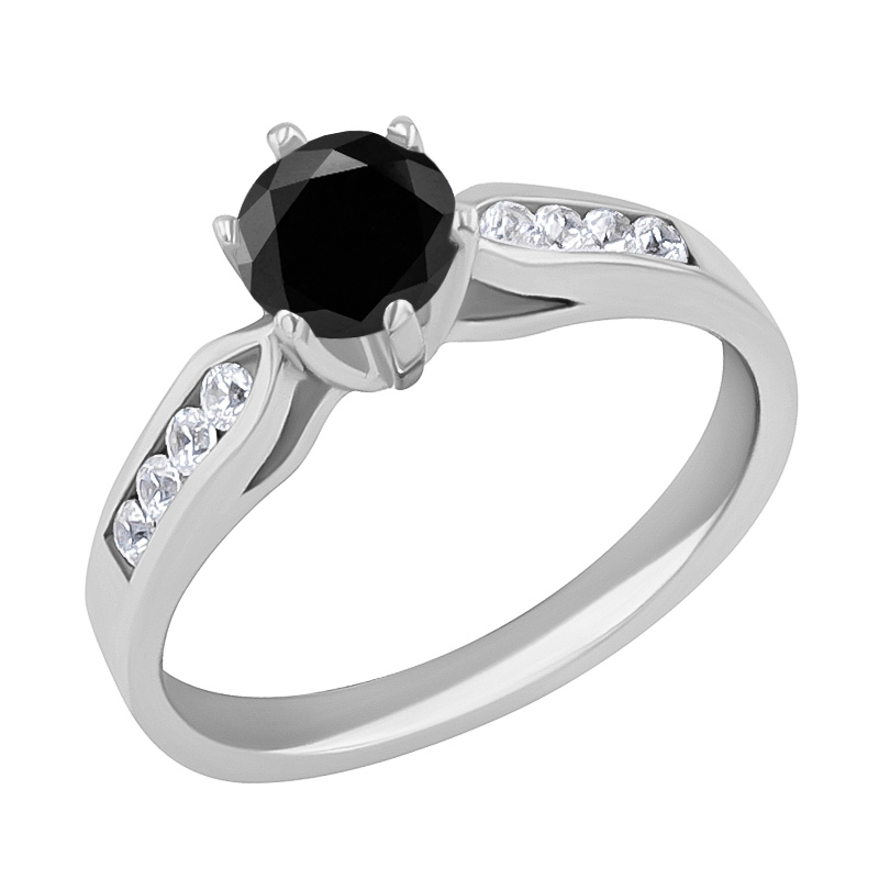 Zásnubní prsten s černým diamantem Mita 129454