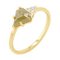 Zlatý prsten s pentagon salt and pepper diamantem Emilija