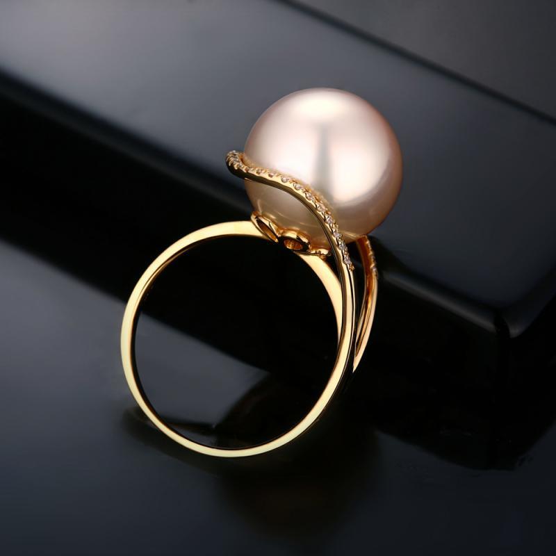 Prsten s krémovou perlou 13214