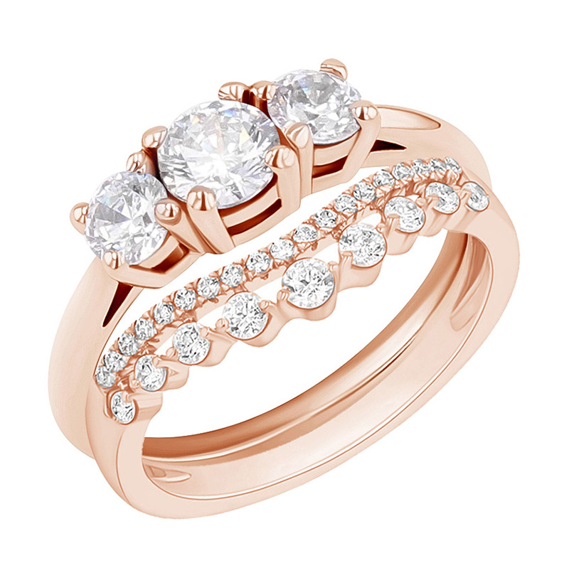 Set prstenů s možností výběru diamantu Hebe 132564