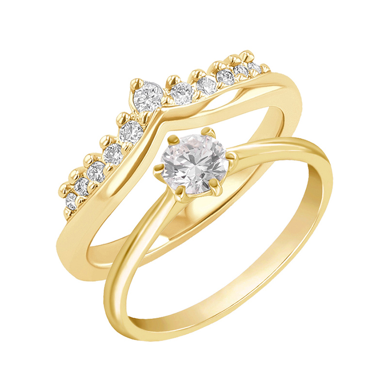Set prstenů s možností výběru diamantu Bethanie 132704