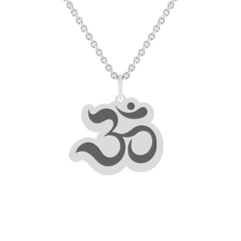 Stříbrný jóga přívěsek se symbolem Om 133054
