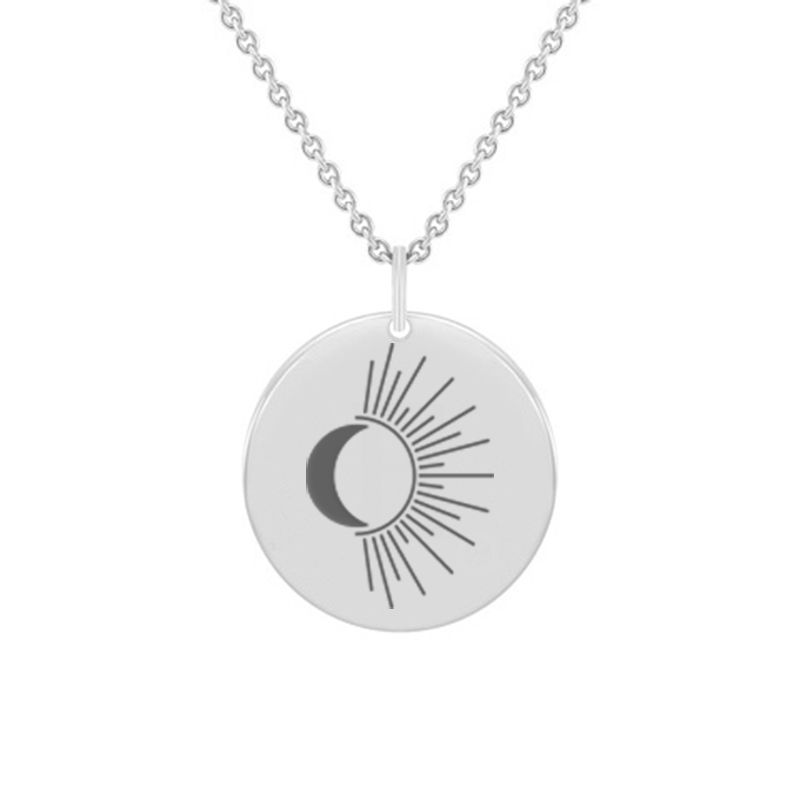 Stříbrný jóga přívěsek Sun and Moon 133144