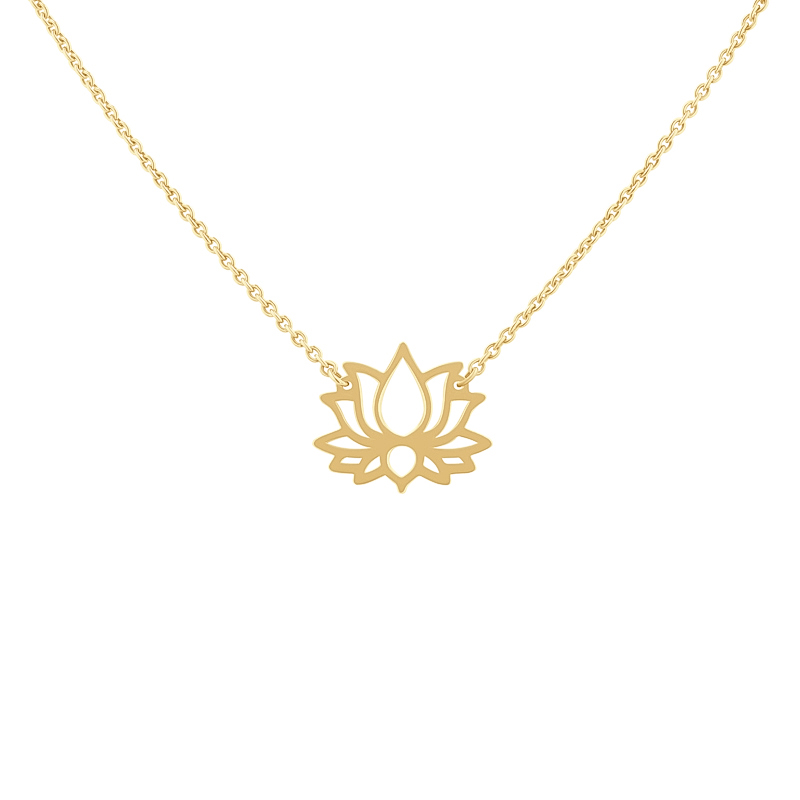 Eppi Stříbrný jóga náhrdelník Lotosový květ N46878