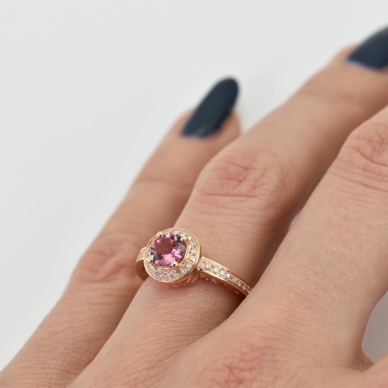 Prsten s růžovým turmalínem 15514